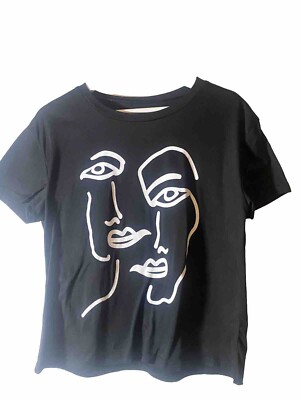 Nasty Gal Black Let's Face It Tee Women s Size S T-Shirt