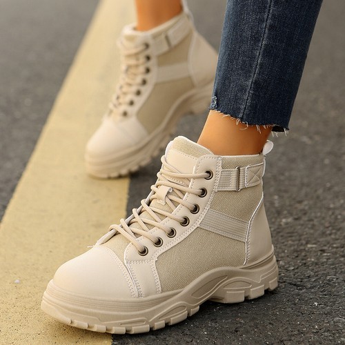 Botas de otoño para mujer cálidas al aire libre antideslizantes botas de nieve informales zapatos de trabajo talla