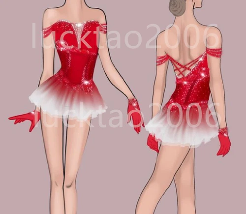 New style Figure Skating Ice Skating Dress Costume Sparkle Best-selling 88108