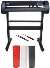 28" Vinyl Cutter Plotter Sign Cutting Machine Software 3 Blades LCD Screen Heavy