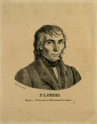 Antiker Meisterdruck - Porträt von F. J. Seber - Professor in Louvain - Geedts - 1825