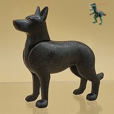 Playmobil large black dog-German shepherd-police K9-farm-pet-veterinarian