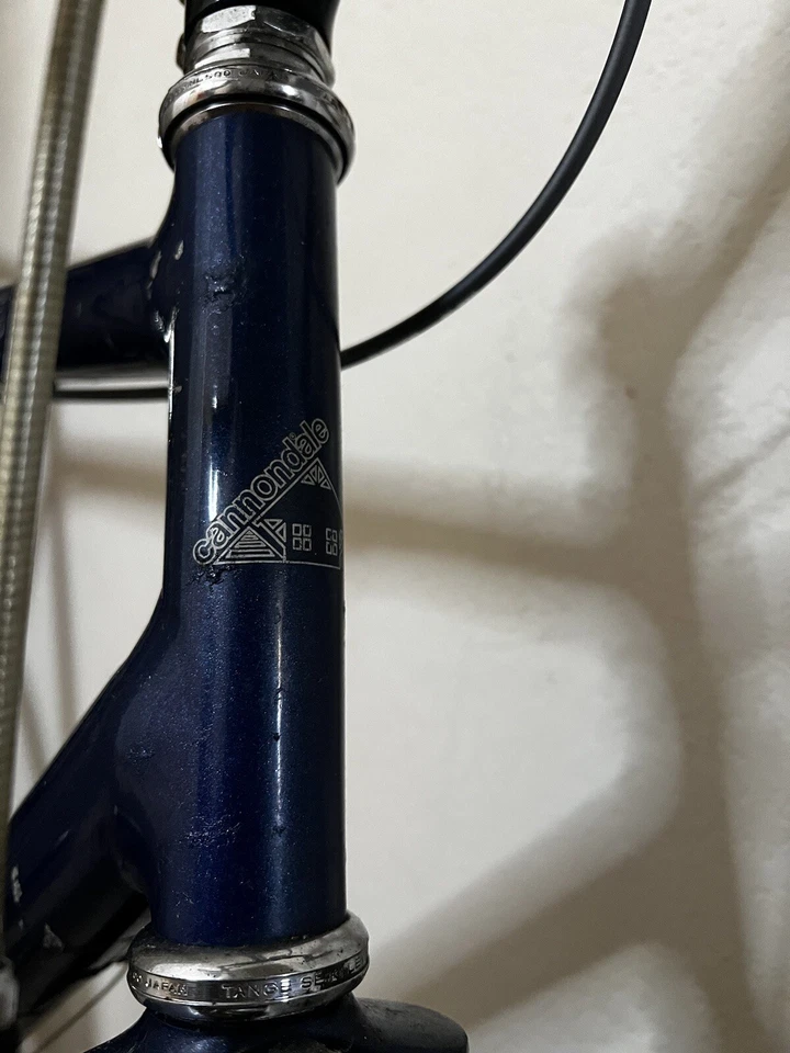 Bicicleta de Carretera Cannondale Vintage 55cm, 700c Azul Desviador Mavic Shimano 600 Palancas Foto 4 de 4