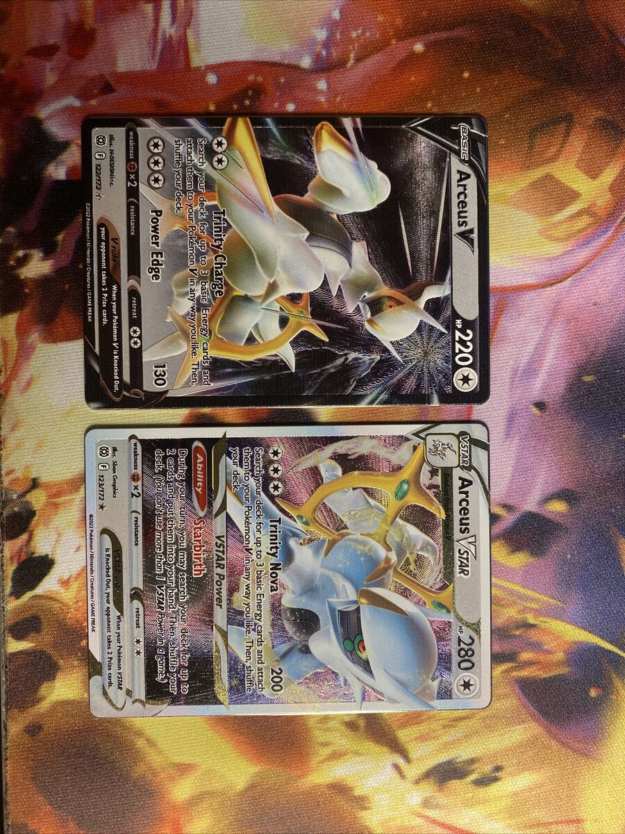 Pokemon TCG Arceus V + Arceus VSTAR Ultra-Premium Collection Metal Card  GameStop Exclusive 