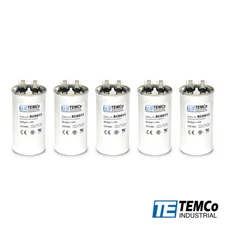 TEMCo 50 uf/MFD 370 VAC volts Round Run Capacitor 50/60 Hz -Lot-5