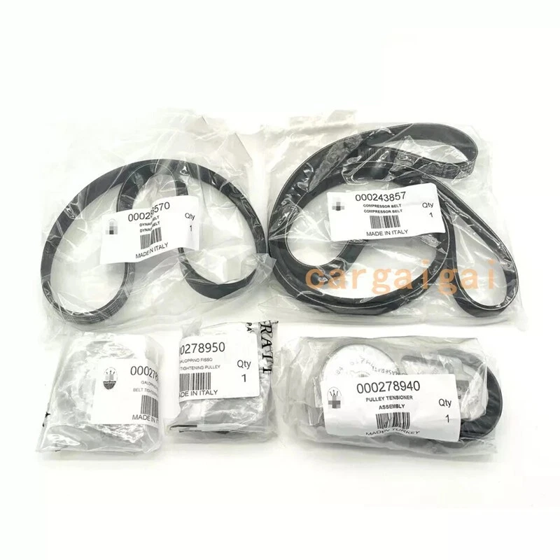 For Maserati Quattroporte Ghibli 2013-17 278950 Belt Tensioner Idler Pulley Kit Foto 3 de 4