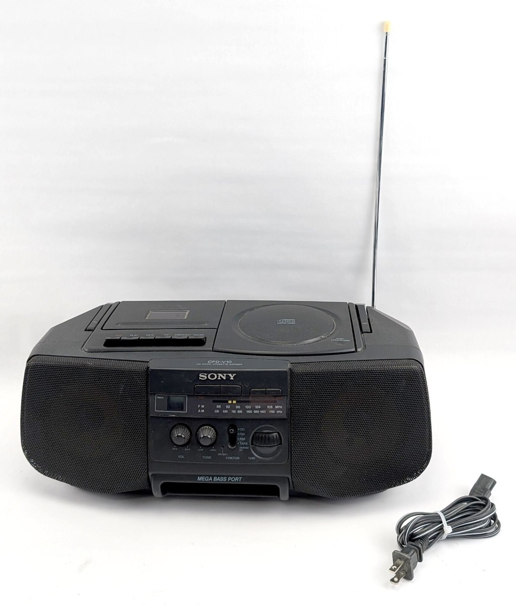 Sony CFD-V10 Portable AM/FM Stereo Radio CD Cassette Recorder Mega