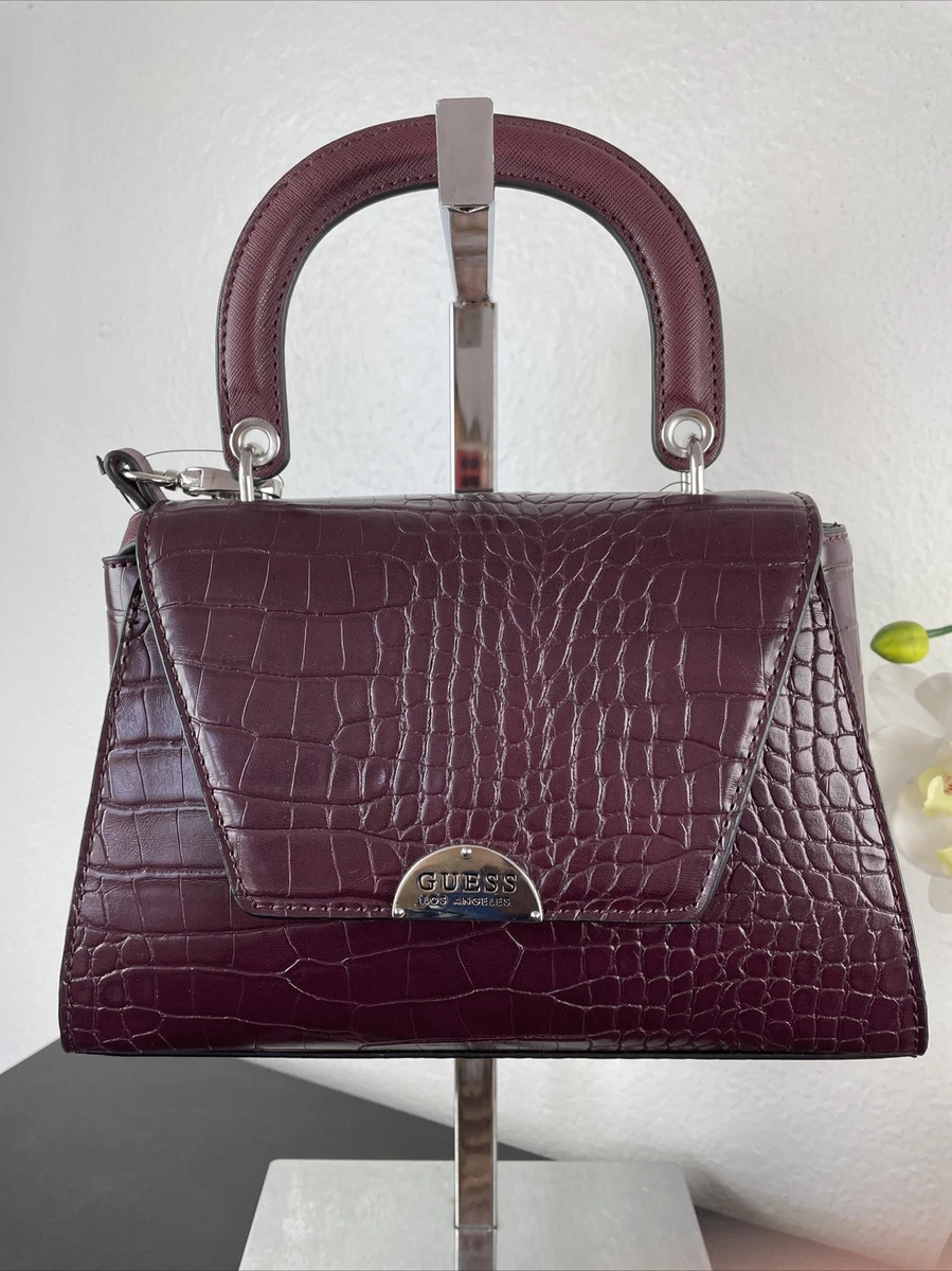 Guess Handbag Purse Crossbody Tote Shoulder Hand Bag NWT Olivia Rose Bordeaux