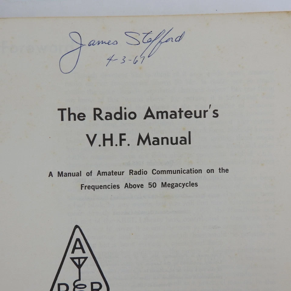 The Radio Amateur's V.H.F. Manual ARRL 1965 1st Edition Vintage - Image 4 of 4