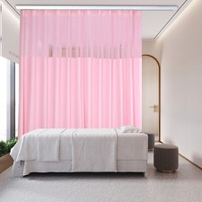 Contemporary Style 12 Feet Wide X 8 Feet High Pink Room Divider Curtains NEW US