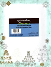 Blue Winter Frost Snowflake Snowflakes Computer Paper - 25 Sheets - New