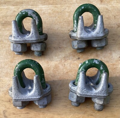 GP Cable Clamp 5/8   Wire Rope Clip Lot Of 4 New Old Stock