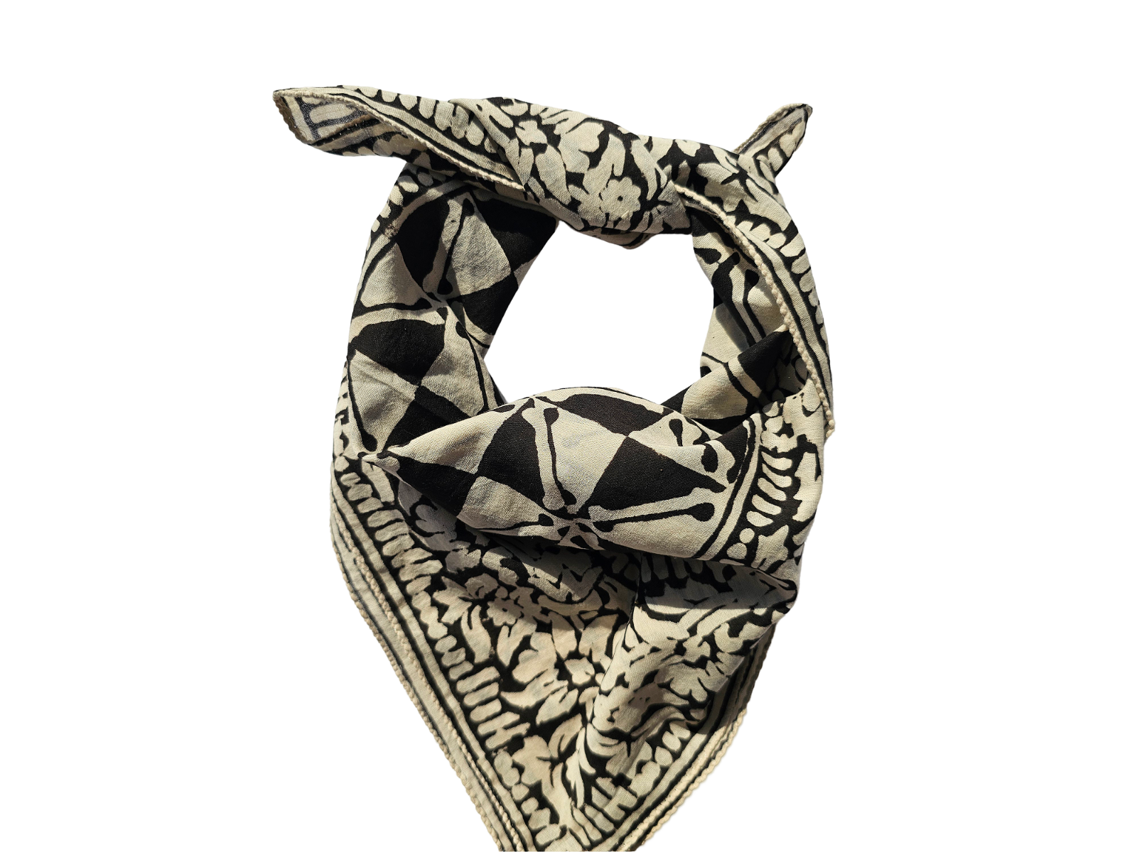 Boho Cotton Bandana Neck Scarf 100% Soft Cotton Bohemian Style