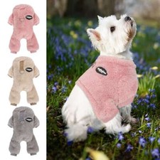 Dog Pajamas Soft Warm Fleece Jumpsuit Cute Pet Cat Clothes for Small Medium Pet