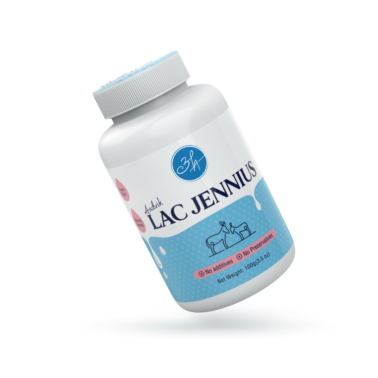 Aadvik Lac Jennius | Donkey Milk Powder | Freeze Dried | 100gm | 3.5 Oz