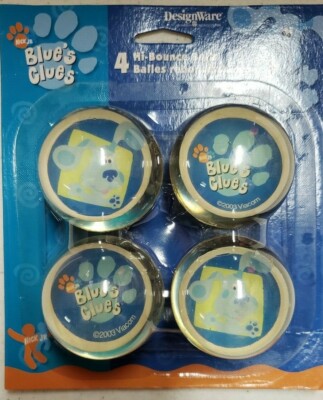American Greetings DesignWare Blues Clues Hi-Bounce Balls 4-pack NIP