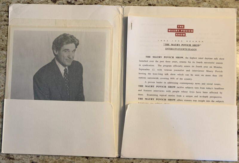 The Maury Povich Show TV Press Kit Photo Jerry Springer Tabloid 1994 1995 DVD
