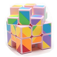 Funs 3x3x3 Mirror Cube Block Puzzle Pink Body Rainbow Stickered on sale Funs 3x3x3 Mirror Cube Block Puzzle Pink Body Rainbow Stickered on sale