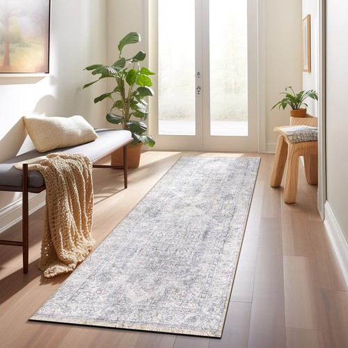 Rugshop Runner Rug Transitional Distressed Vintage Machine Washable Rugs 2x10 - 第 1/10 張圖片