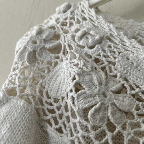 Vintage 90s Star Cody White Silk Blend Knitted Sweater Small Has Stains Read - Picture 3 of 16