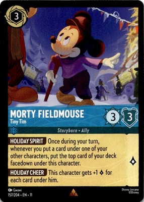 Morty Fieldmouse - Tiny Tim NM/M R 157/204 Winterspell Lorcana