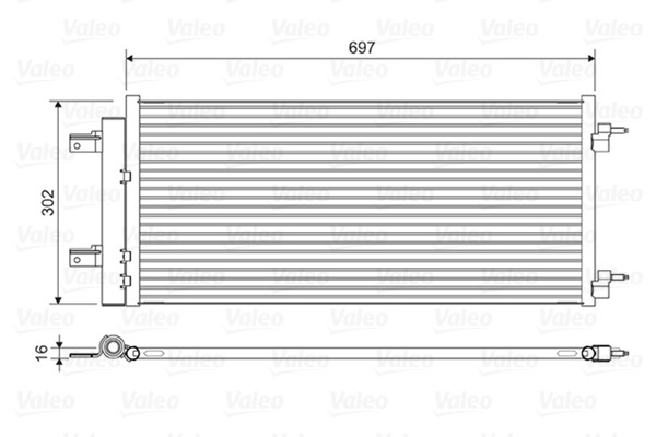 VALEO-OE 822626 Condenser, air conditioning for OPEL,VAUXHALL