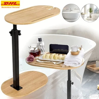 Beistelltisch Betttisch Pflegetisch Höhenverstellbar Sofatisch Badetablett DE - Bild 1 von 4