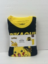 New Pokemon Pikachu Boys 2 pc Flannel Pajama Set sizes S 6/7 