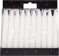20 pcs Unscented White Exquisite Mini Taper Spell Candles, 4 Inch Tall x 1/2 ...