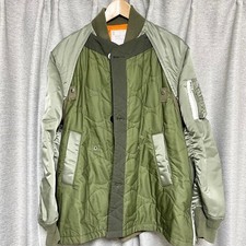 USED SACAI 21AW NYLON TWILL BLOUSON DOCKING SIZE GOOD