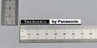 Technics by Panasonic Turntable Logo Badge Premium 3D Silver With 3M Adhesive