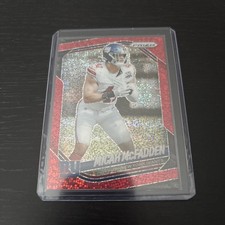 2025 Panini Prizm Micah McFadden #95 Red Sparkle SSP SP COLOR MATCH GIANTS