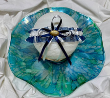 Single Wedding Garter Dallas Cowboys NFL Navy Blue Organza