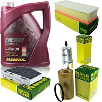 Mann Inspektionspaket 5L Mannol Energy Combi Ll 5W-30 FüR Vw Golf V 2.0 Gti