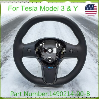 1490214-00-B Driver Steering Wheel Heated Leather For Tesla Model 3 & Y US