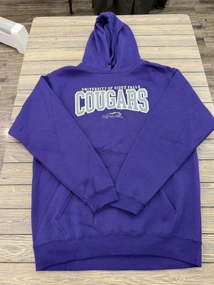 University Of Sioux Falls Cougars Purple Hoodie Mens XL Cotton Blend