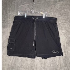 Tommy Bahama Mens XXL Swim Trunks Drawstring Black Swimsuit Shorts