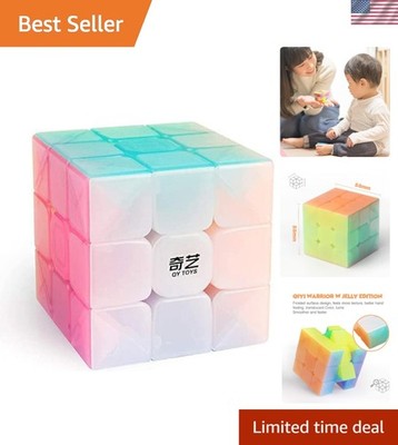 QY Toys Warrior W 3x3 Jelly Speed Cube - Transparent Pastel Puzzle for Kids