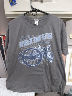 Primus Les Claypool 2012 Tour Concert T-Shirt Men s XL Gray w. Dates Original
