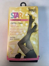 SPANX Star Power Center Stage Nouveau Patterned Shaping Tights Black NWT