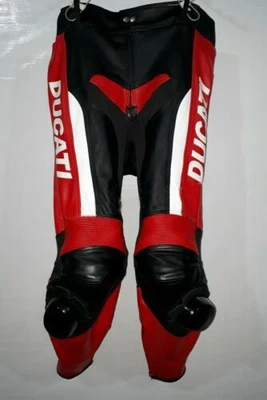 DUCATI Hommes Pantalon de Moto en Cuir Courses Pantalon de Motard en Cuir M,2XL - Photo 1/3