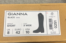 Shires Moretta Gianna Riding Boots - 8/42 - Black - Short- X/Wide