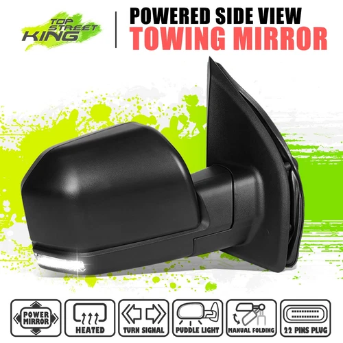 OE Style Powered Heated LED Turn Signal Side Mirror Right RH for Ford F150 15-18