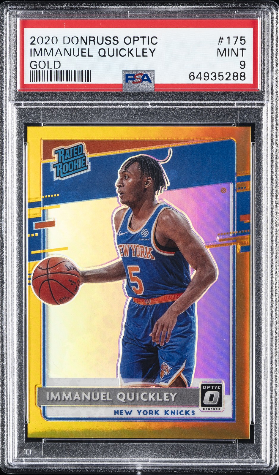 2020 PANINI DONRUSS OPTIC GOLD #175 IMMANUEL QUICKLEY 9/10 PSA 9