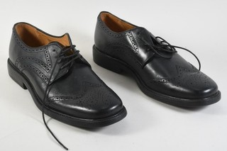 P17P40 Pair City Shoes Leather Loafers Black Size 46 Unworn