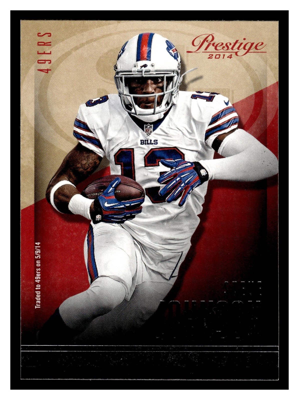 2014 Panini Prestige Steve Johnson #2 San Francisco 49ers