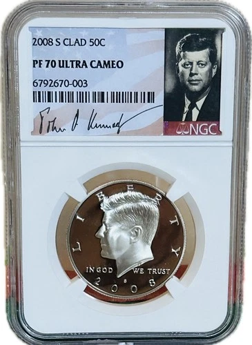 2008-S CLAD Kennedy Half Dollar PF70 ULTRA CAMEO NGC Special Lbl. Really Nice!!