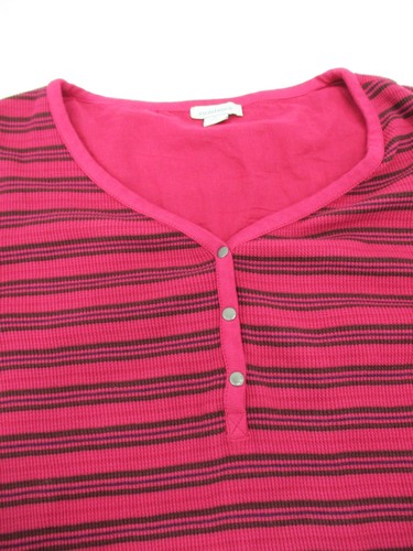 Sundance Womens Top XL Preppy Pink Black Striped Shirt Size XL Ladies Casual - Picture 5 of 15