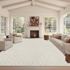 Extra Large Rug Short Pile Soft Texture Anti-Slip Mat Living Room Bedroom Carpet