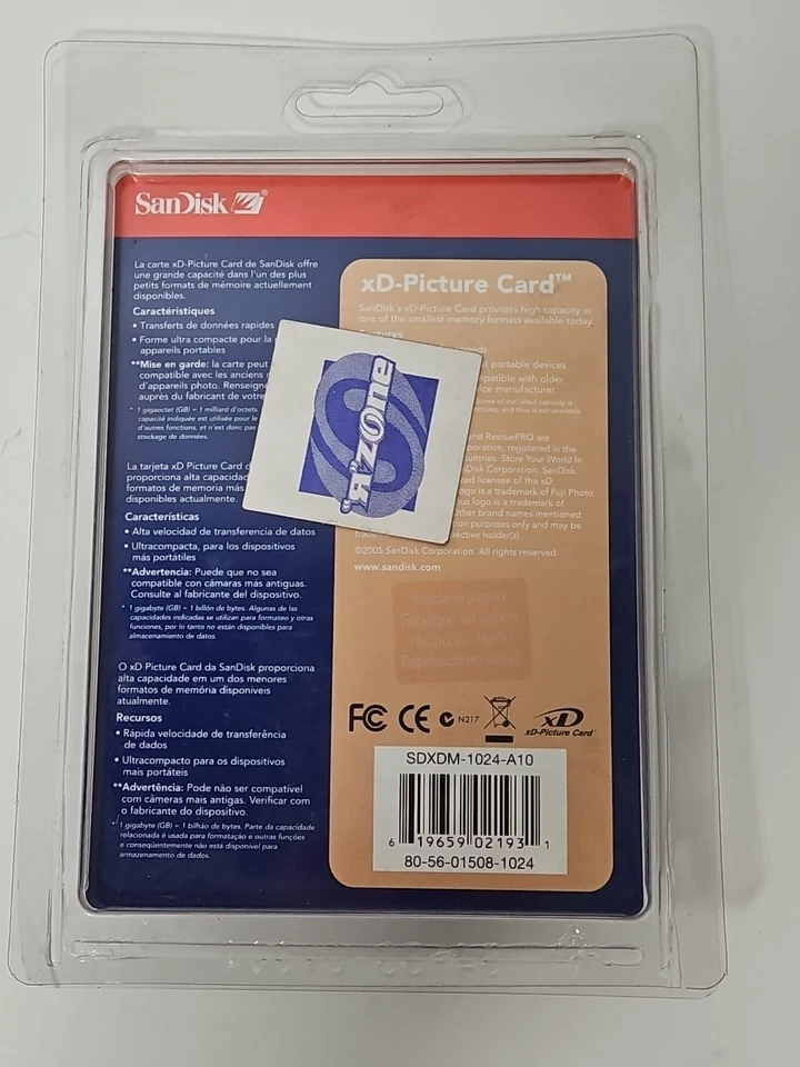 NEW SanDisk Olympus 1 GB Type M xD Picture Flash Memory Card (SDXDM-1024-A10)  - Image 4 of 4